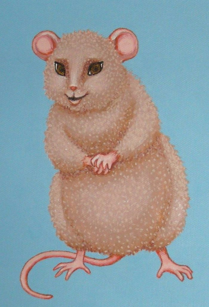 a painting of a mouse