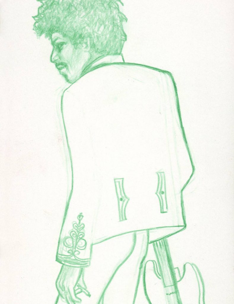 a drawing of a man in a suit